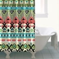 thumbnail image 4 of Boho Floral Shower Curtain 72x72 Inches - Tropical Leaves, Vintage Botanical Print, Waterproof Fabric for Chic Bathroom Decor, Modern Farmhouse & Bohemian Style, 4 of 5