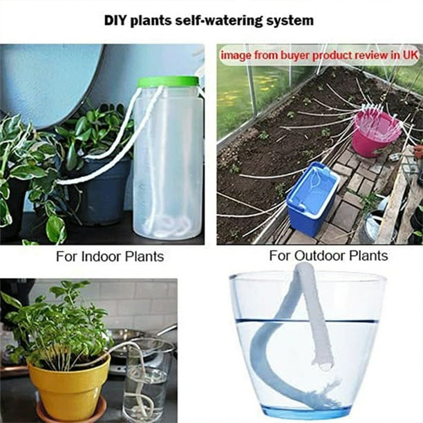 pstuiky Cuerda de algodón para riego automático, ideal para el riego automático de plantas (dispositivo de riego automático para plantas, color violeta).
