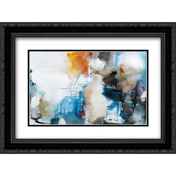 Thompsons Bay 2x Matted 24x18 Black Ornate Framed Art Print by Barnes, Natasha