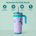 thumbnail image 4 of Reduce Coldee Kids Tumbler with Spill-Proof Straw & Handle. Insulated Stainless Steel 18 oz, Cowgirl, 4 of 10