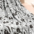 thumbnail image 3 of Cute Black and White Cartoon Line Drawing Dog Blanket,Comfortable Soft Flannel Throw Blanket,All Season,Warm Lightweight Blankets for Sofa Bed Couch Living Room Chair,40"x50"(100x130cm), 3 of 4