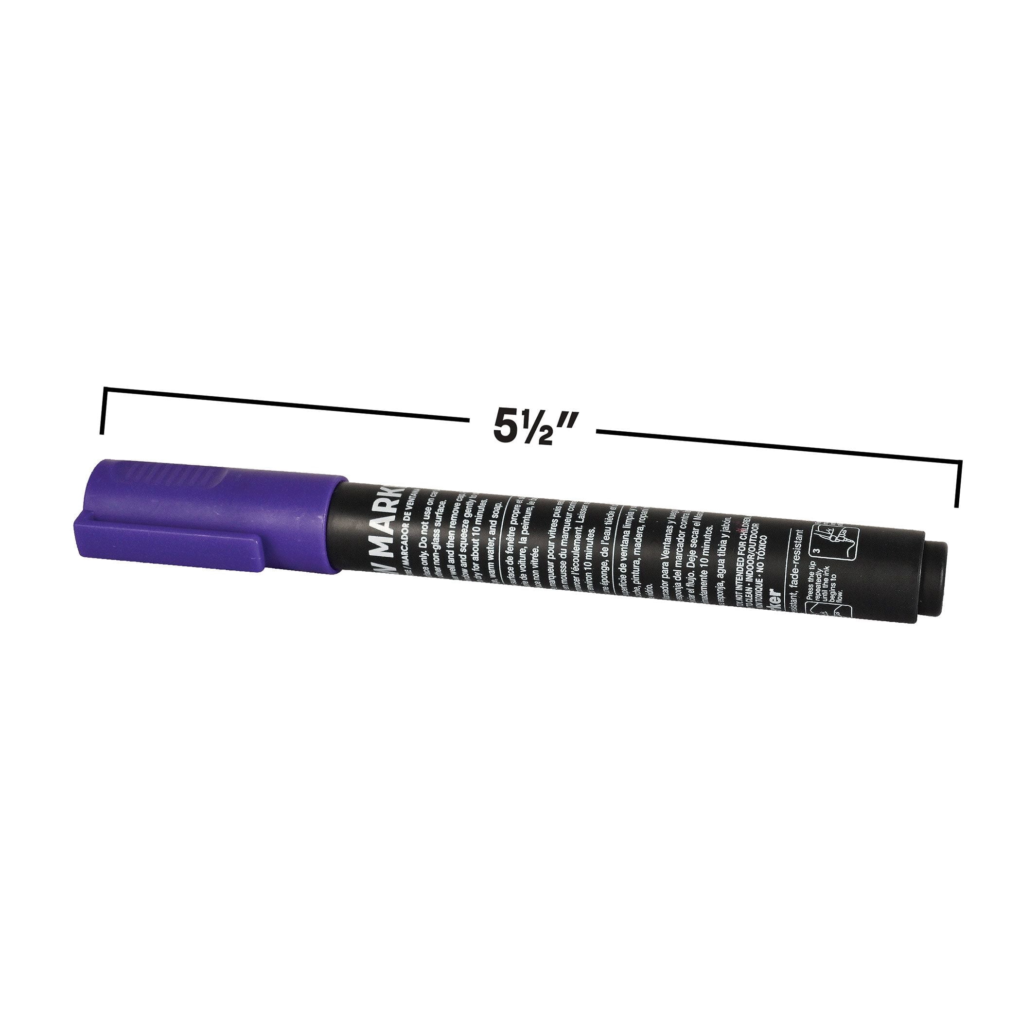 24 Pack Bulk Purple Washable Window Marker Indoor & Outdoor Use