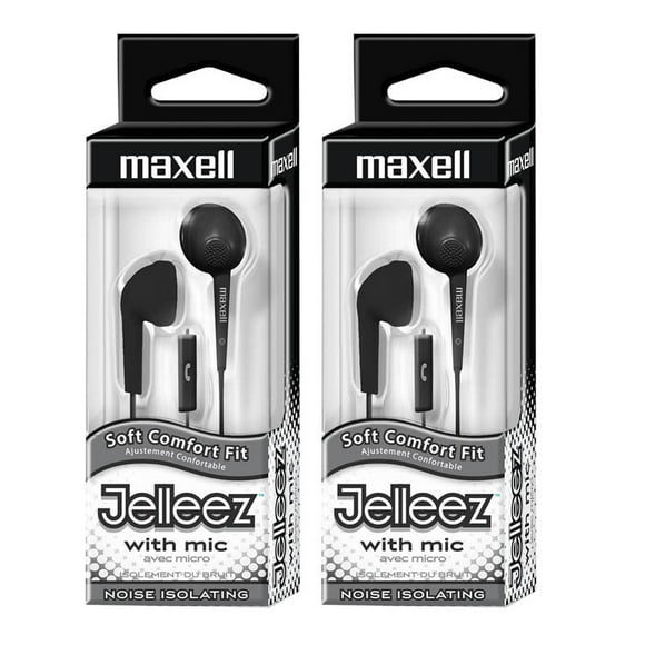 MAXELL (2 EA) JELLEEZ SOFT EARBUDS W/ MIC