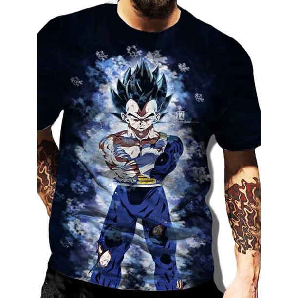 Camiseta con estampado 3d de Dragon Ball para hombre, camiseta informal de manga corta con cuello redondo 6xl, ropa de calle, TopXL holgado de animación heqiyong CONDUJO