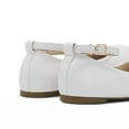 thumbnail image 3 of Dream Pairs Kids Girls Mary Jane shoes Ankle Strap Flat Shoes Casual Dress Wedding Shoes SOLE-FINA-K WHITE Size 5, 3 of 5