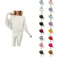 thumbnail image 1 of Chandails Surdimensionnés pour Femmes 2026 Mode Automne Hiver Manches Chauve-Souris Col Rond Tricot, 1 of 4