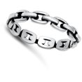 thumbnail image 4 of Chain Link Cable Friendship Ring .925 Sterling Silver Band Jewelry Female Male Unisex Size 6, 4 of 4