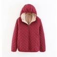 thumbnail image 3 of Chaqueta corta bordada a cuadros con abrigo de lana de cordero y algodón engrosado, 3 of 5