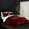 thumbnail image 4 of Giuliana 5 Piece Comforter Set Crinkle Crushed Velvet Bedding, 4 of 8