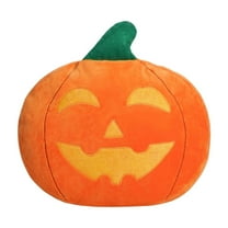 Halloween Pumpkin Ghost Pillows Throw Pillows, Halloween Decorative 3D Pumpkin Shaped Fleece Jack-O-Lantern Pillow, Ultra Cute Soft Fluffy Cushion Pillow 11 x 11.8 in