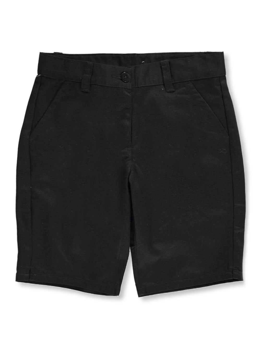 Universal Little Girls' Flat Front Shorts (Sizes 4 6X) black, 4