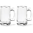 thumbnail image 1 of Juego de 2 tazas de cerveza pesadas, tazas de vidrio con asa, vasos de cerveza para congelador, Stein tradicional para bar, alcohol, bebidas, café, tés, 1 of 4