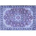 thumbnail image 1 of Ahgly Company Machine Washable Indoor Rectangle Persian Blue Traditional Area Rugs, 8' x 10', 1 of 4