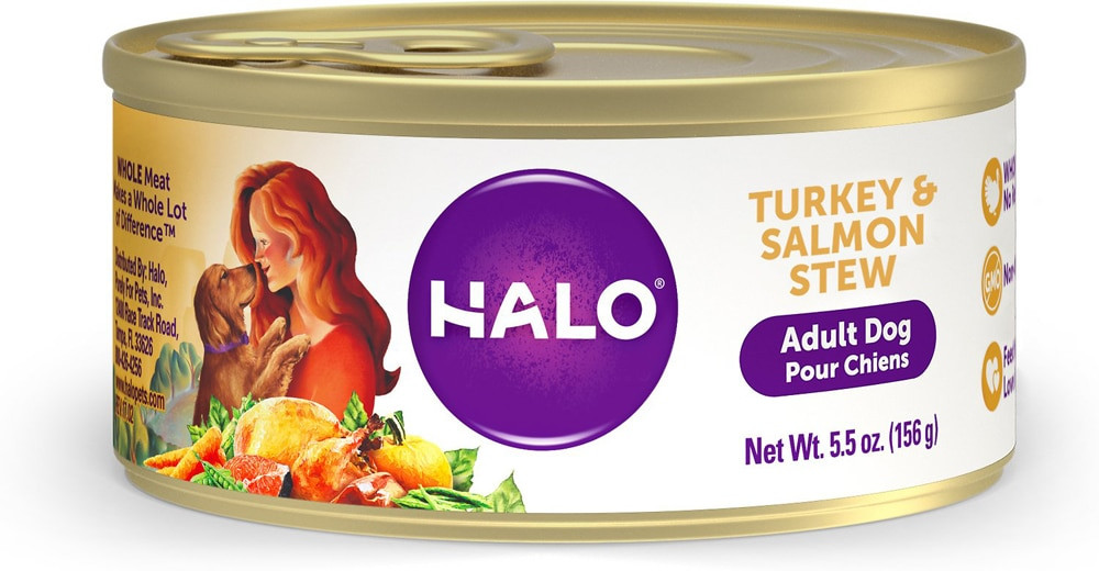 Halo Purely For Pets Holistic Adult Canned Dog Food Turkey & Salmon