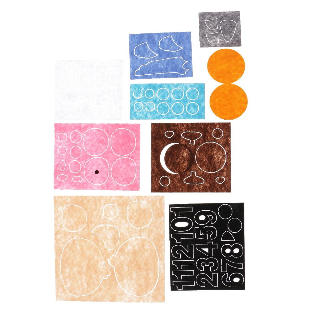 GUOOL 2 Sets Non-woven Fabric Felt Applique For DIY Forest Animal Beginners Sewing Kits Fun Beginning DIY Crafting for Girls and Boys
