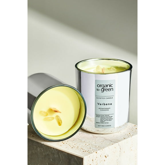 CLEANSING - Verbena Aromatherapy with Selenite CANDLE