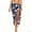 Dark Blue, variant on Swimsuit Coverup for Women Floral Print Sheer Beach Wrap Sarong Hand Block Lightweight Swim Cover-Up Skirt Mint Green Free Size