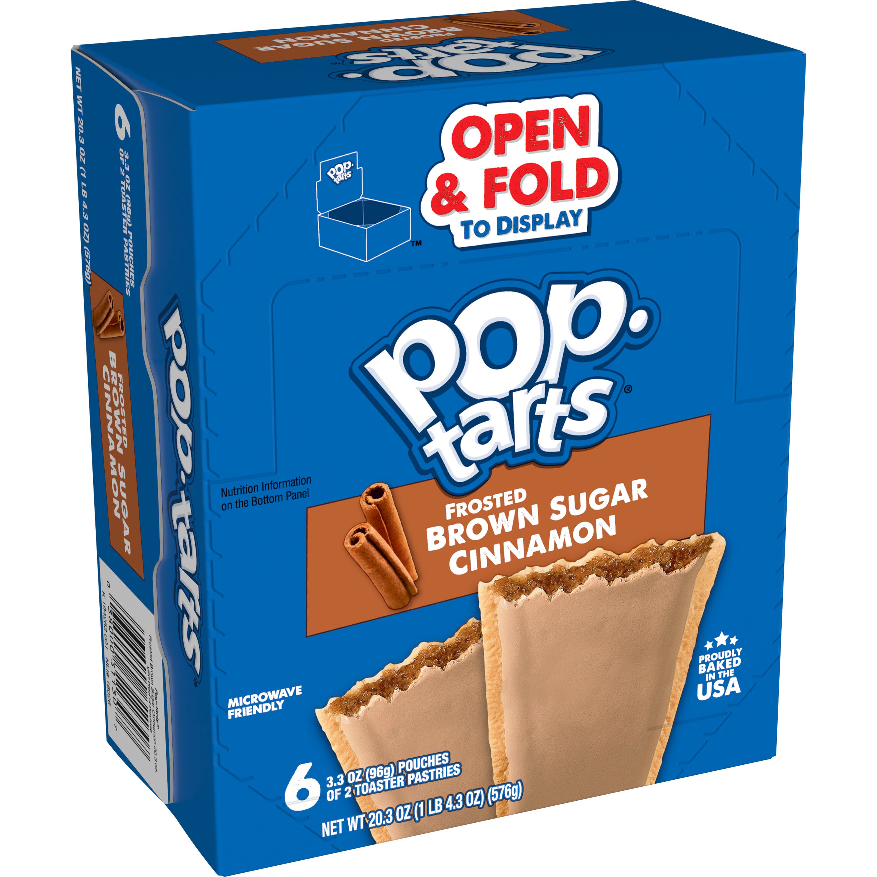 PopTarts, Breakfast Toaster Pastries, Frosted Brown Sugar Cinnamon, 12