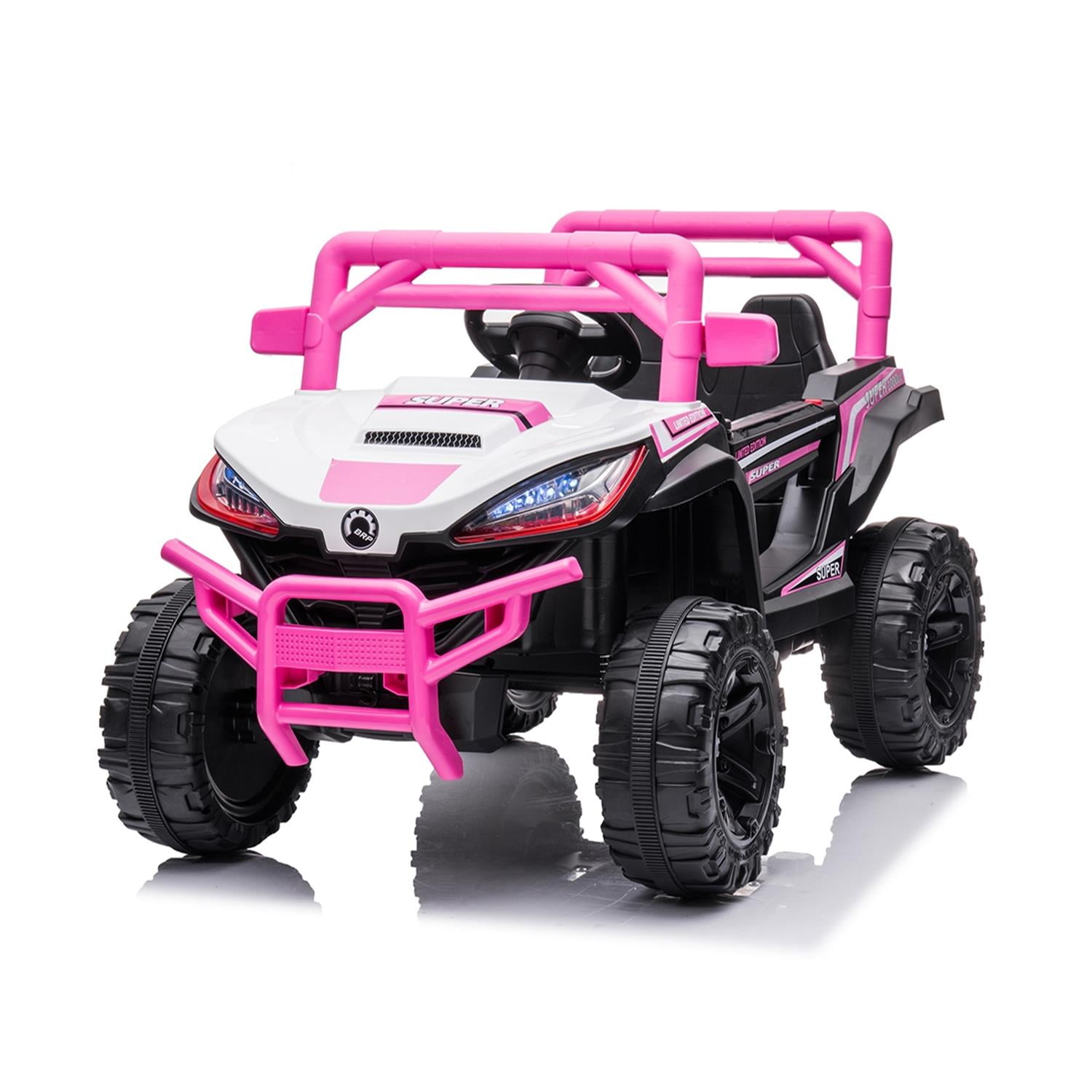 CIPACHO 12 V Power Buggy Kids Ride On Truck UTV with Remote Control Electric Car Toys Off-Road UTV Vehicle, 4 Shock Absorbers, Pink CIPACHO 12 V Power Buggy Kids Ride On Truck UTV with Remote Control Electric Car Toys Off-Road UTV Vehicle, 4 Shock Absorbers, Pink