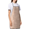 thumbnail image 4 of Easygdp Beige Sparkling Glitter Apron Waterdrop Resistant with 2 Pockets,Oil Resistant Cooking Kitchen Chef Apron for Women Men, 4 of 7