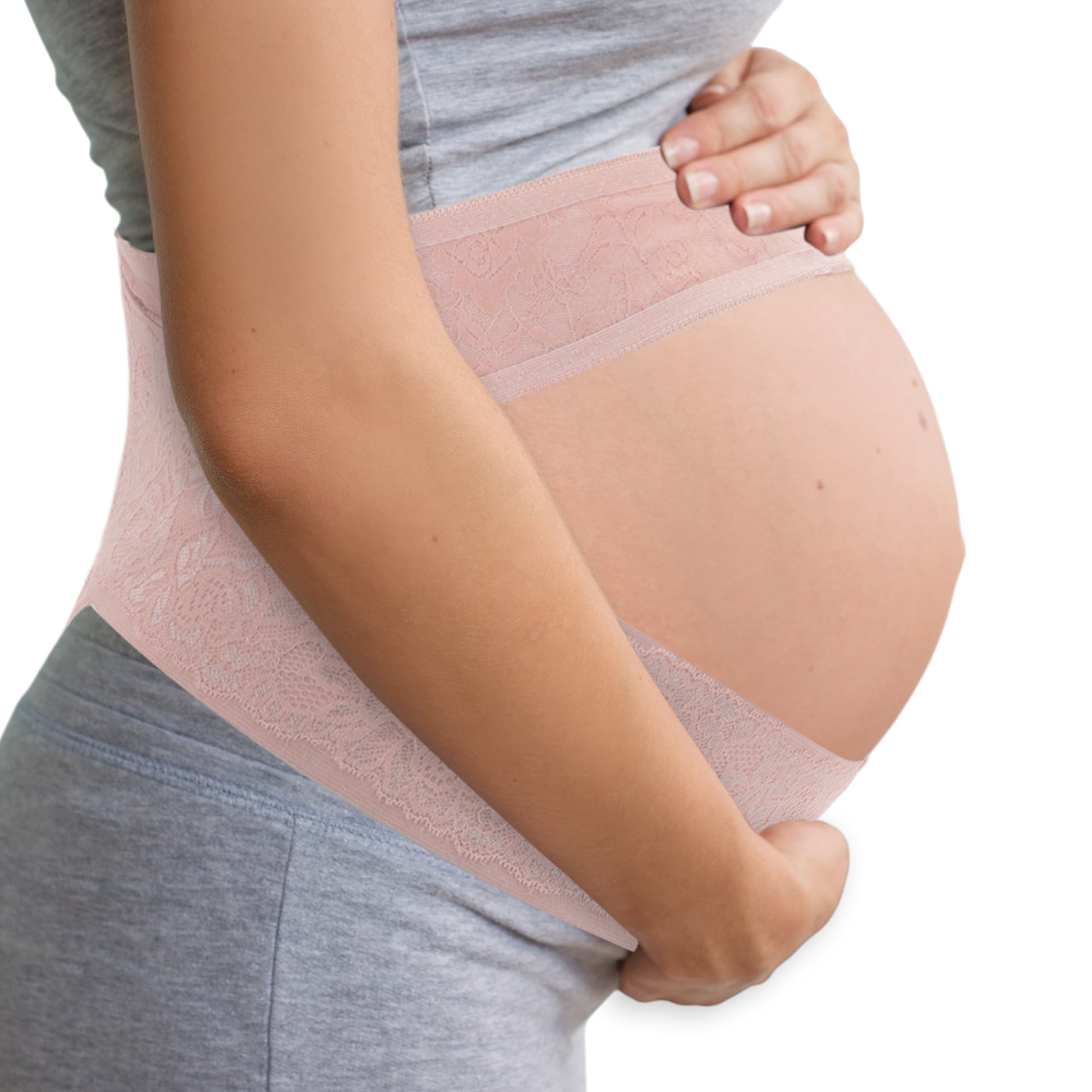 Unique Bargains Pregnancy Belly Band for Pregnant Women Breathable Maternity Belt Adjustable Pregnancy Belly Support Band Large Pink