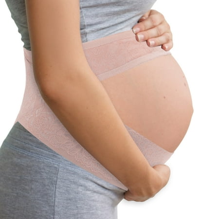 Unique Bargains Pregnancy Belly Band for Pregnant Women Breathable Maternity Belt Adjustable Pregnancy Belly Support Band Large Pink