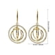 thumbnail image 3 of Pendientes geométricos de 3 capas con pedrería, pendientes finos colgantes dorados y plateados, elegantes accesorios de boda para mujer, joyas, regalo para ella, 3 of 7