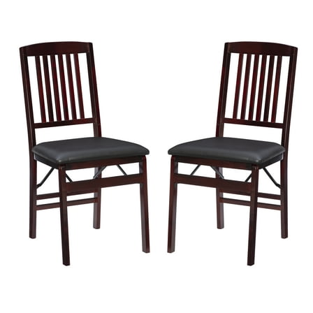 Linon Triena Wood Mission Back Dining Chair in Espresso Brown (Set of 2)