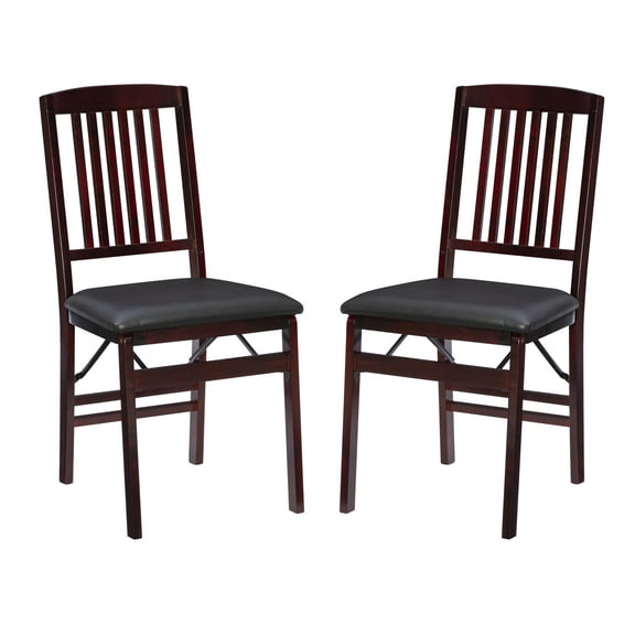 Linon Triena Wood Mission Back Dining Chair in Espresso Brown (Set of 2)