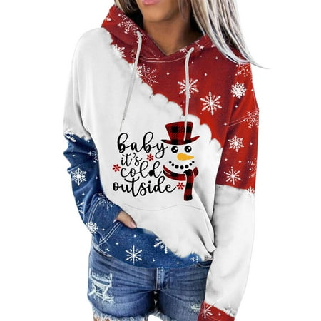 

Womens Cotton Long Sleeved Pajamas Ladies Warm Christmas Tether Hoodie Casual Women S Summer Shirts