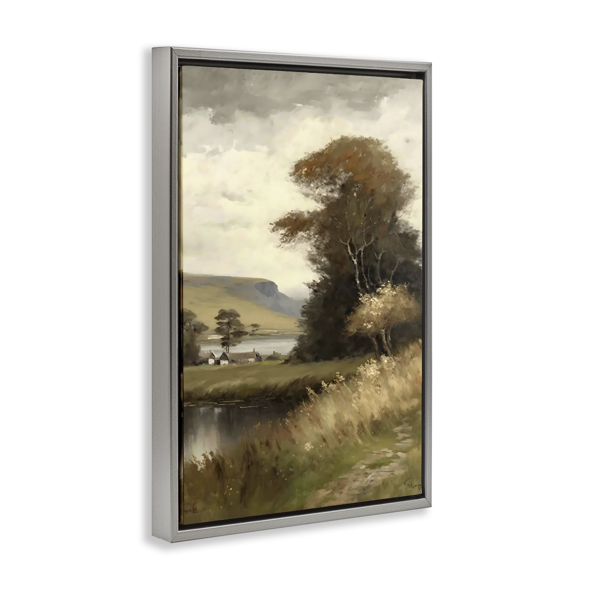 Stupell Industries House By The Water Retreat Gray Framed Floater Canvas Wall Art, design by Creative Studio