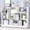 Warm White, variant on IOTXY Simple Bookcase with Base - 3 Tier 5 Cubes Freestanding Low Display Cabinet, Warm White