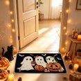 thumbnail image 4 of TanSiDing Halloween Mat, Soft Polyester Fleece Bathroom Floor Mat, Non-Slip Ghost Pattern Carpet, Decorative Entryway Rug for Spooky Home Decor 60*40cm, 4 of 6