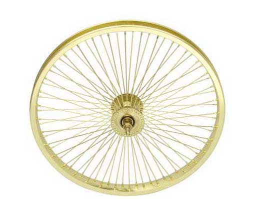 Front Wheel 14G Gold. Bicycle wheel 
