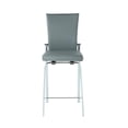 thumbnail image 3 of Home Square 42" Motion Back Chrome Frame Metal Bar Stool in Gray - Set of 2, 3 of 4