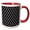 Red/White, variant on 3drose, Black Quatrefoil Pattern - Stylish Moroccan Tile Style - Modern Elegant Geometric Clover Lattice, 15oz Two-tone Red Mug