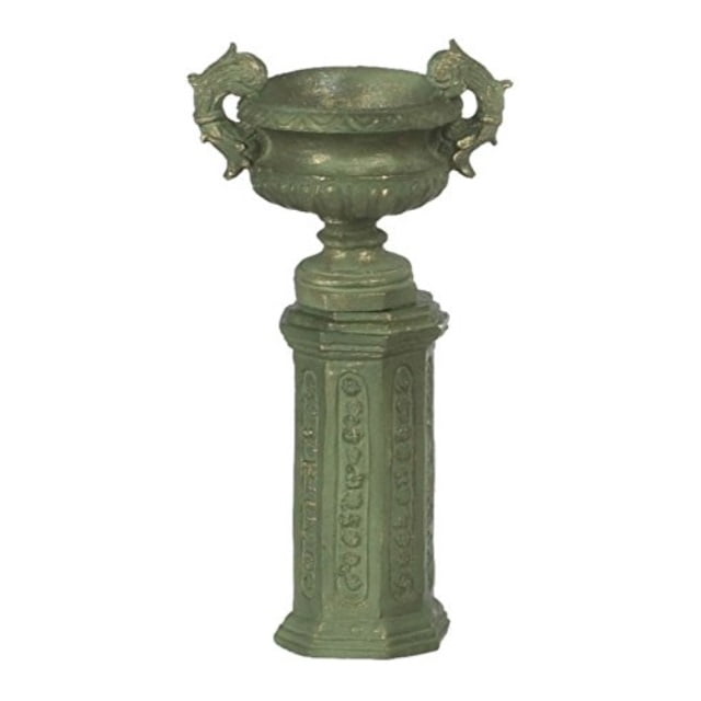 Planter with Stand Details about   Dollhouse Miniature Green Resin Ancient Urn 