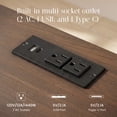 thumbnail image 3 of COLAMY 3-Drawer Nightstand with USB Charging Station, Oversized Wood Bedside Table, Tall Storage End Table for Bedroom, Dark Walnut, 1-Pack, 3 of 10