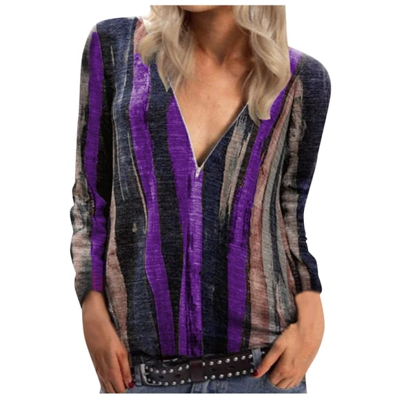 Vedolay Womens Shirts Solid Plain Cute Tops Slim Fit Half Sleeve Shirts Blouse Purple,S