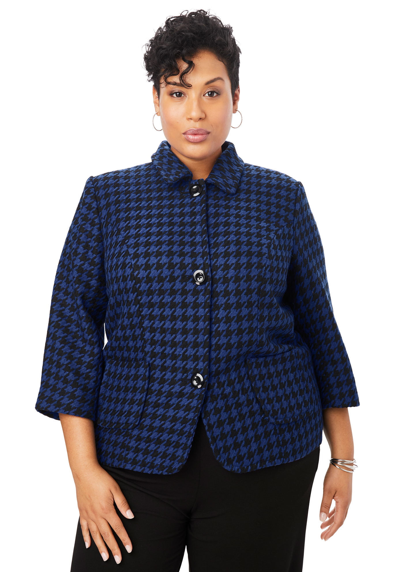 Jessica London Plus Size Cropped Blazer Jacket -