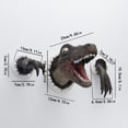 thumbnail image 4 of WINDLAND Escultura de busto de dinosaurio 3D para montar en la pared, realista, con diseño de velociraptor roto y colgante, ideal para decoración de fiestas en casa o en la oficina., 4 of 8