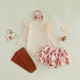 thumbnail image 4 of mgoYE Baby Girl Football Outfit Romper Shorts Bow Headband Socks Set Sundays are for with Daddy Football Game Day Clothes, 4 of 4