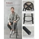 thumbnail image 4 of VASAGLE Taburete Alto, Juego de 2, Taburetes Altos de Cocina, con Respaldo, Asiento de 73 cm de Altura, Fácil Montaje, Estructura de Acero, Estilo Industrial, Greige y Negro, 4 of 6