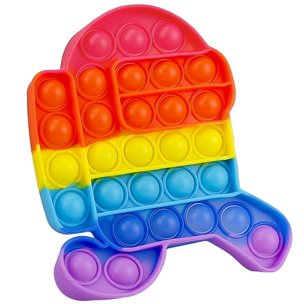 Zimfanqi Pop It Fidget Toy Among In Us Push Popping Bubble Fidget Sensory Toys Rainbow Silicone Squeeze Gifts Simple Dimple Game For Kids Adults Autism Adhd Anxiety Stress Relief Walmart Com
