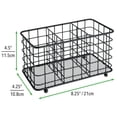 thumbnail image 4 of mDesign Metal Wire Kitchen Cutlery/Utensil Storage Bin, 3 Sections - Black, 4 of 6
