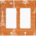 thumbnail image 6 of Metal Light Switch Plate Cover Romantic Paris Eiffel Tower Letter Orange PRS006, 6 of 13