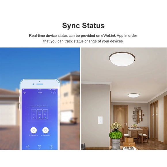 VONKY US Panel Switch Smart WiFi Touch Wall Light Switch PC Phone App Voice Remote Control Timer