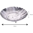 thumbnail image 4 of Pot steamer, adjustable steamer, suitable for various cooking methods such as vegetables, fish, seafood, etc. Pot steamer 24x3.5cm (silver), 4 of 5