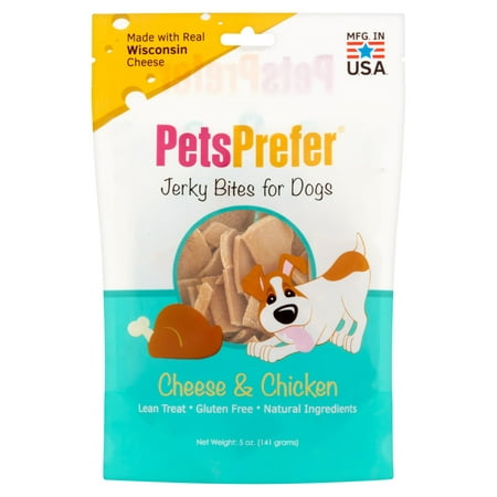 Pets Prefer Cheese & Chicken Jerky Bites for Dogs, 5