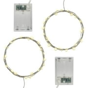 Battery Operated LED Fairy String Lights with Timer - Set of 2